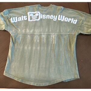 Walt Disney World Adult S Olive Green White Tie Dye Long Sleeve‎ Spirit Jersey